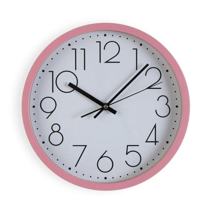 Reloj de Pared Versa Rosa Madera 4,2 x 30 x 30 cm