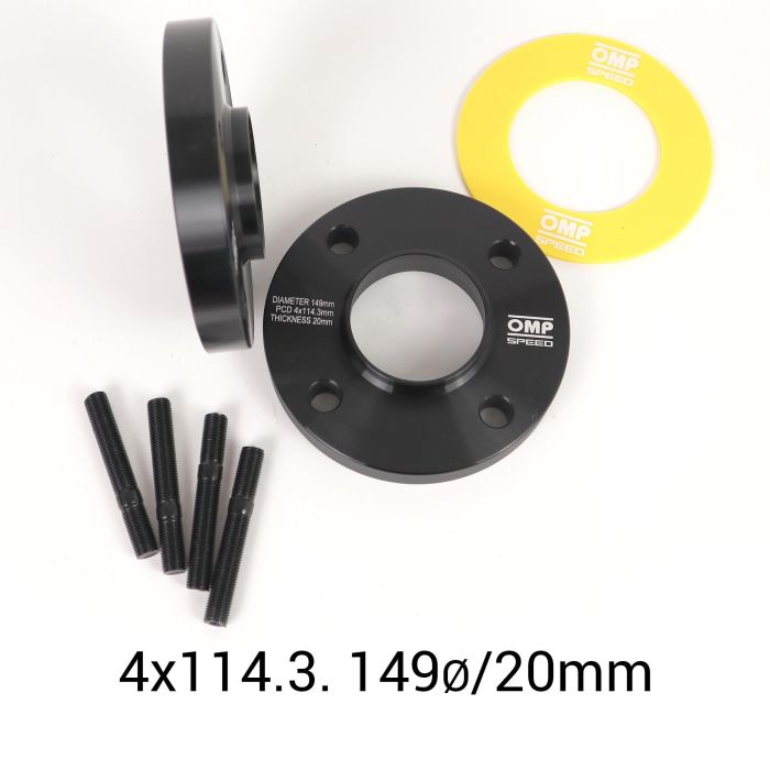 Omp Speed Juego De Separadores Doble Centraje Ancho: 20 mm Pcd: 4x114.3 Cb.H: 69.1 Cb.W: 69.1 Od: 149 Esparragos M12x1.25 OMPS08322001 3 Omp Speed Juego De Separadores Doble Centraje Ancho: 20 mm Pcd: 4x114.3 Cb.H: 69.1 Cb.W: 69.1 Od: 149 Esparragos M12x1.25 OMPS08322001 3