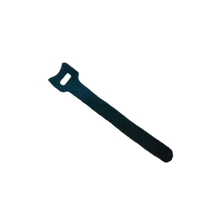 Lanview Correa de Velcro Negra 16x210mm Reutilizable para Organización y Alivio de Tensión de Cables