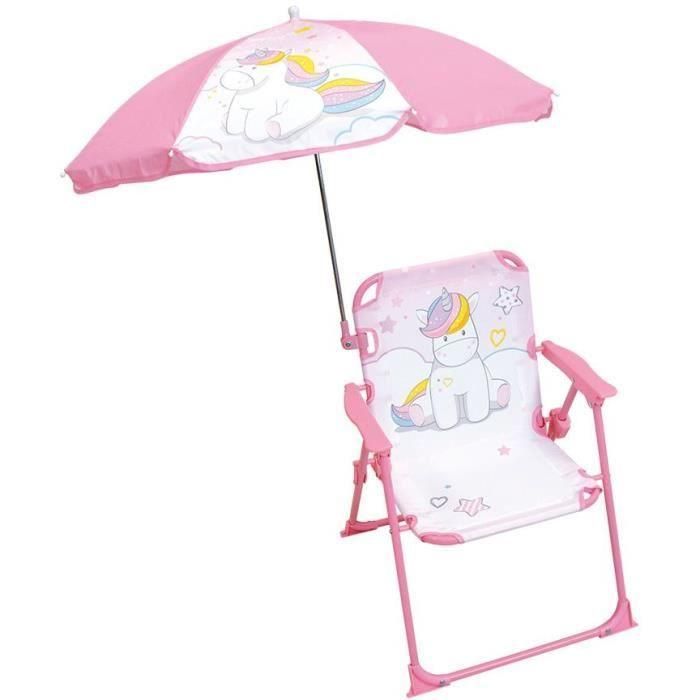 Fun House Silla plegable unicornio para niños con sombrilla para camping, jardín y playa H.53xL.39xD.39cm Sombrilla Ø65cm Fun House Silla plegable unicornio para niños con sombrilla para camping, jardín y playa H.53xL.39xD.39cm Sombrilla Ø65cm