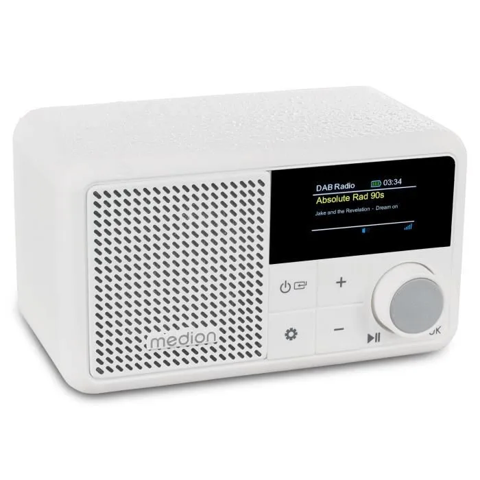 Medion AAAQH12607 Mini Radio DAB/FM Mono 2W RMS Blanco 1