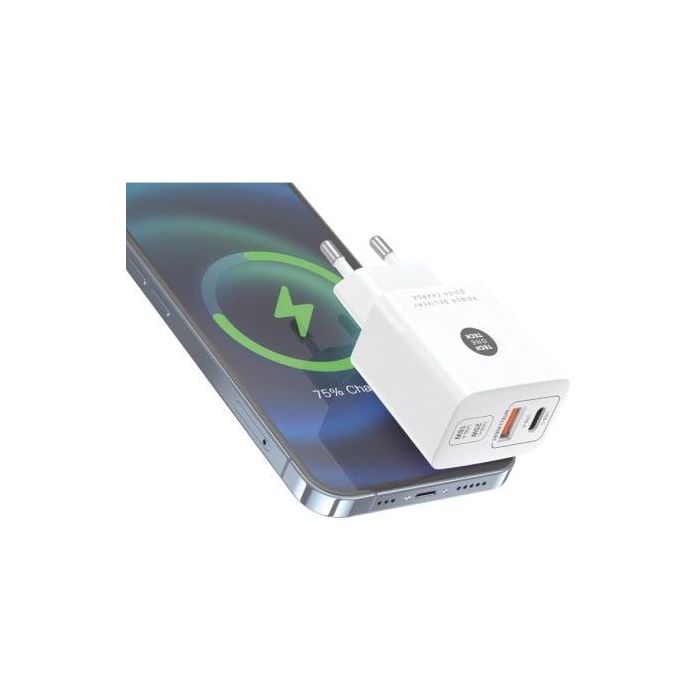 Cargador de Pared Tech One Tech TEC2267/ 1xUSB Tipo-C/ 1xUSB/ 3A/ Blanco 3