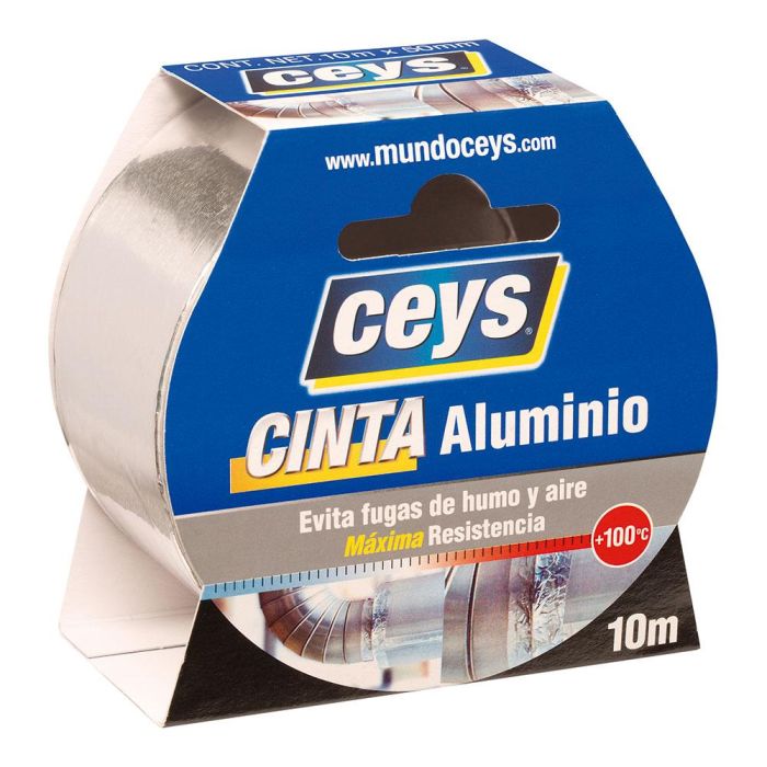 Ceys Cinta aluminio rollo 10m x 50mm. 507616