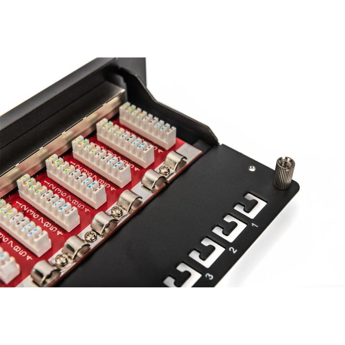 Digitus Panel de Conexión Cat.6A Apantallado, 12 Puertos 1U, 10", Negro 1
