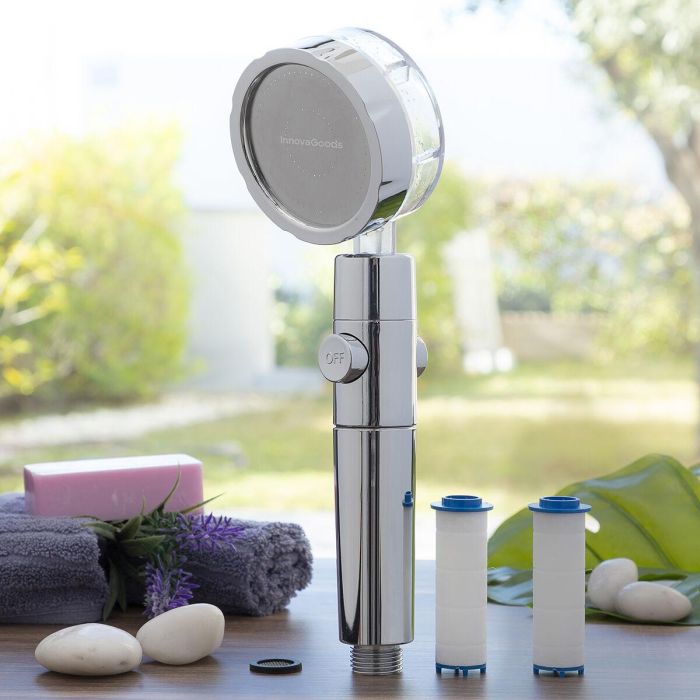 Ecoducha con Hélice de Presión y Filtro Purificador Heliwer InnovaGoods 8 Ecoducha con Hélice de Presión y Filtro Purificador Heliwer InnovaGoods 8