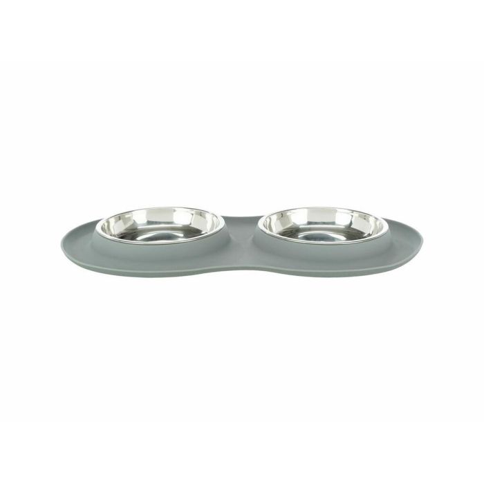 Comedero para Perro Trixie Gris Acero Inoxidable Ø 16 cm Doble 2 × 0,3 L 47 × 3 × 26 CM 0 Comedero para Perro Trixie Gris Acero Inoxidable Ø 16 cm Doble 2 × 0,3 L 47 × 3 × 26 CM 0