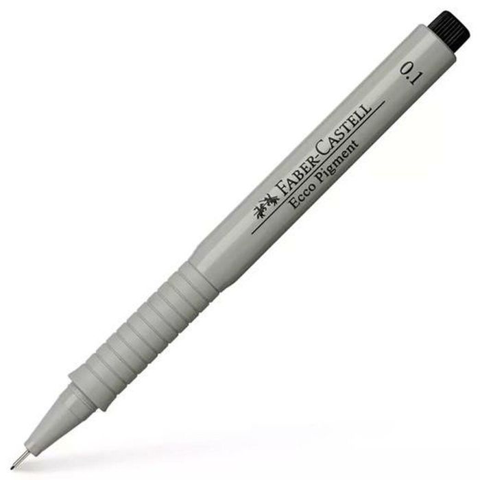 Rotuladores Faber-Castell Ecco Pigment 0,1 mm Negro (10 Unidades) 1