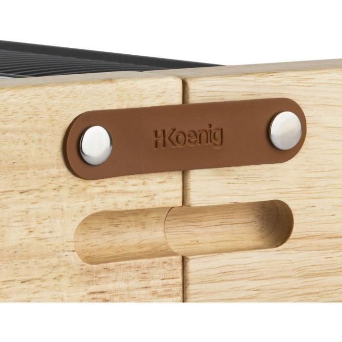 H.Koenig WOD360 Raclette 3 en 1 Piedra Natural y Grill para 8 Personas - 1400W - Superficie 41.5x21.2cm - Base Giratoria 180° 5 H.Koenig WOD360 Raclette 3 en 1 Piedra Natural y Grill para 8 Personas - 1400W - Superficie 41.5x21.2cm - Base Giratoria 180° 5