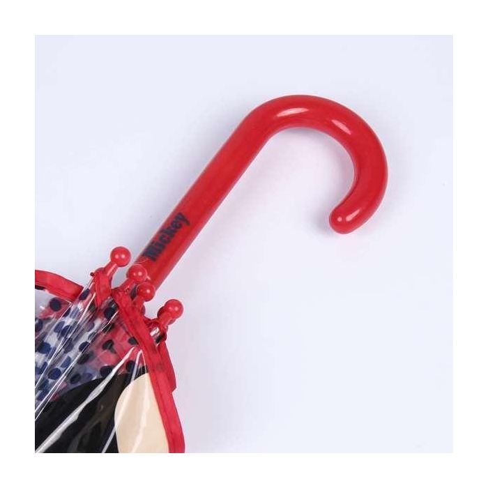 Cerdá Paraguas manual Burbuja transparente infantil Mickey Mouse Rojo. Material 100% POE para niños de 3 a 12 años 3 Cerdá Paraguas manual Burbuja transparente infantil Mickey Mouse Rojo. Material 100% POE para niños de 3 a 12 años 3