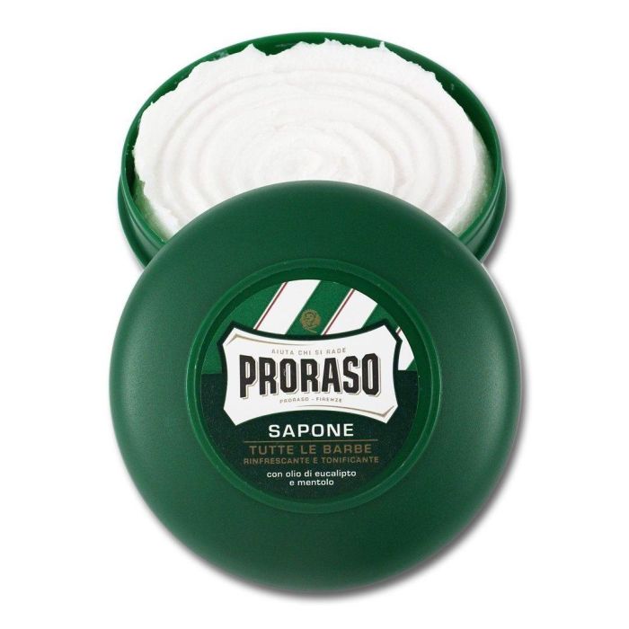 Proraso Tarro Jabón de Afeitar con Eucalipto y Menta, Fórmula Tradicional para un Afeitado Suave, 150 ml
