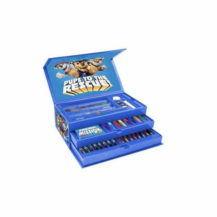 Cerdá Set Papelería Coloreable Maletín Paw Patrol para Niños, 26x10x13 cm, Edad +3 años, Color Azul 7