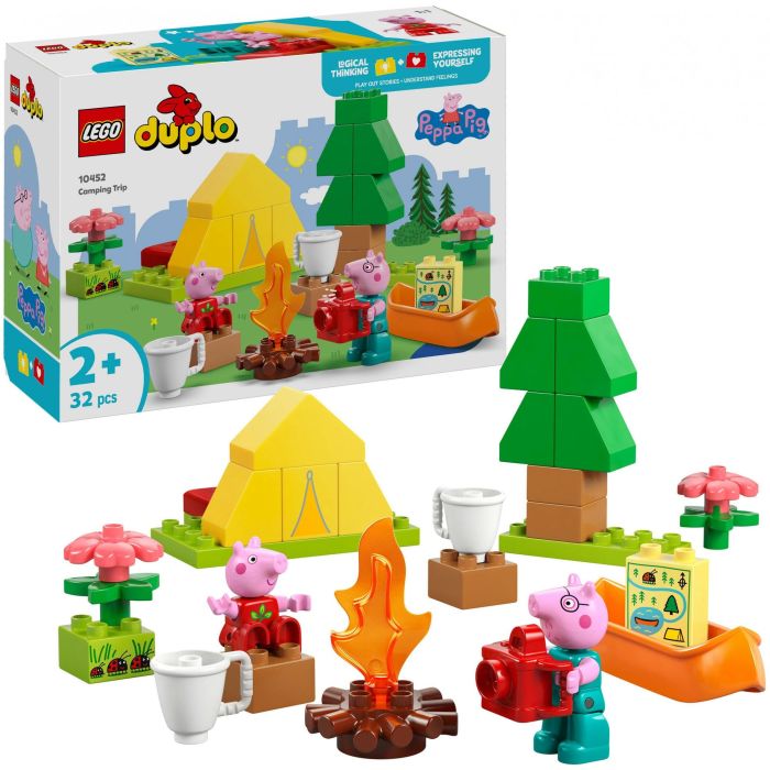 LEGO DUPLO 10452 Excursión Campestre de Peppa Pig y Papá Pig Set de Construcción para Preescolares con Tienda y Canoa 2 LEGO DUPLO 10452 Excursión Campestre de Peppa Pig y Papá Pig Set de Construcción para Preescolares con Tienda y Canoa 2
