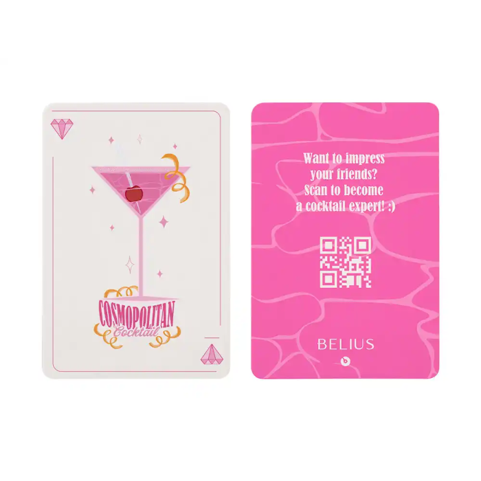 Belius Cocktails Bolígrafo Aluminio Rosa Plateado Tinta Azul Caja Diseño 10