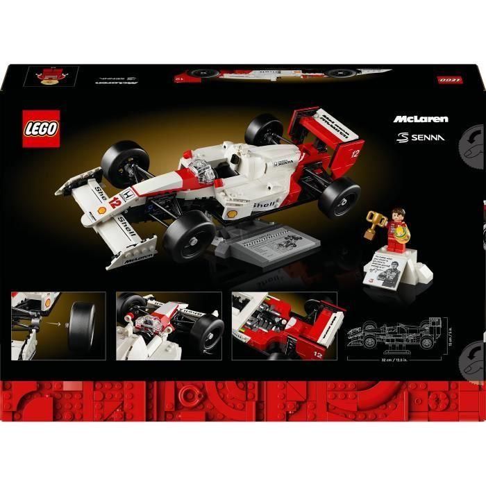 LEGO 10330 Icons McLaren MP4/4 y Ayrton Senna, Set de Maquetas de Coches para Adultos 5 LEGO 10330 Icons McLaren MP4/4 y Ayrton Senna, Set de Maquetas de Coches para Adultos 5