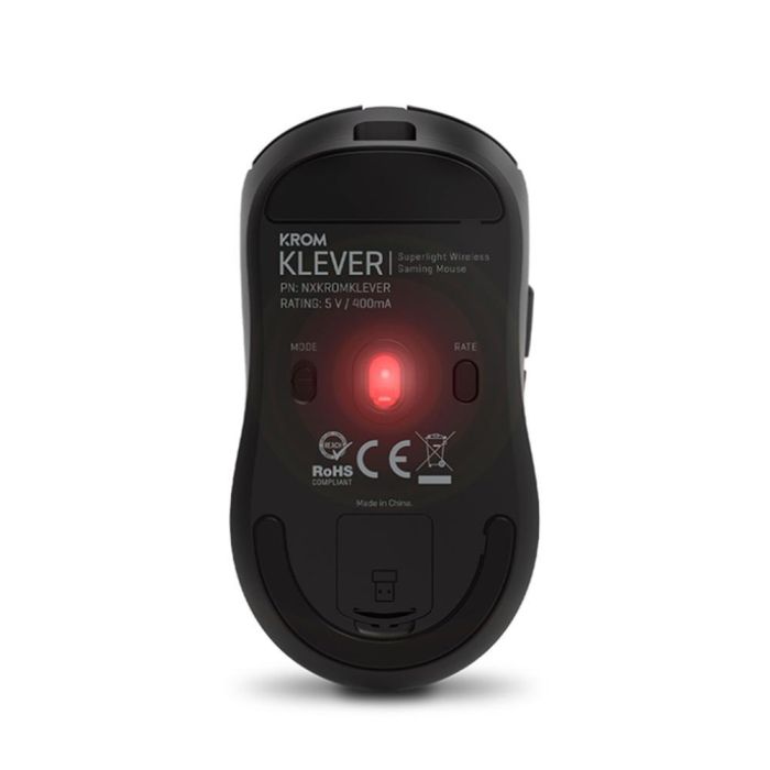 Krom Ratón Gaming Inalámbrico Klever NXKROMKLEVERBK hasta 10000 DPI Ultraligero 55g Wireless 2.4 GHz 3