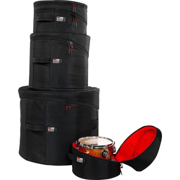 Gator Funda G-Icon Set Rock (4 Piezas) para Batería: Bombo 22"x18", Toms 10"x8", 12"x9", Floor Tom 16"x16" 5