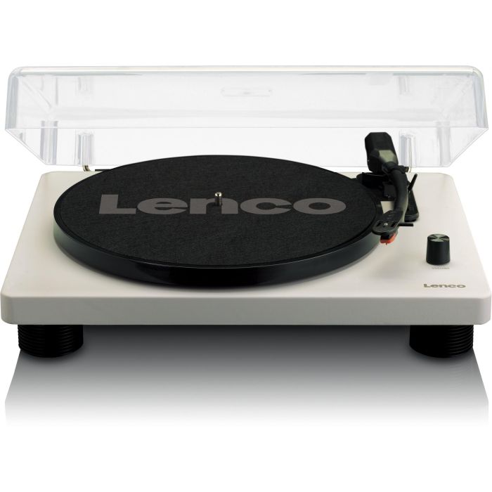 Lenco LS-50 Tocadiscos de tracción por correa Gris, 33 1/3, 45, 78 RPM, cartucho de cerámica estéreo, USB, amplificador integrado