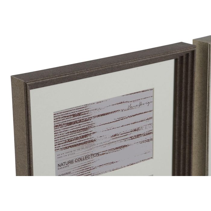 Marco Multifoto Urban DKD Home Decor Gris Marron 3 x 41 x 23 cm (2 Unidades) 1