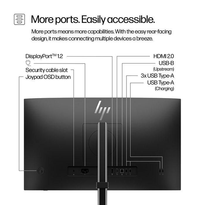 HP 524pf Monitor Series 5 Pro de 23.8 pulgadas FHD para trabajo, con claridad visual, confort ajustable y diseño moderno 7 HP 524pf Monitor Series 5 Pro de 23.8 pulgadas FHD para trabajo, con claridad visual, confort ajustable y diseño moderno 7