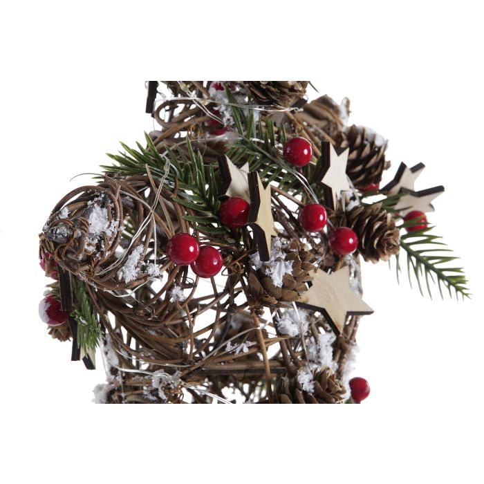 DKD Home Decor Decoración Colgante Navidad Estrella Madera Marrón Rojo Verde 14 x 31 x 31 cm (2 Unidades) 2