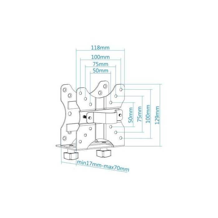 Tooq Soporte Mini PC VESA 100x100 TCCH0001-B hasta 5kg 10