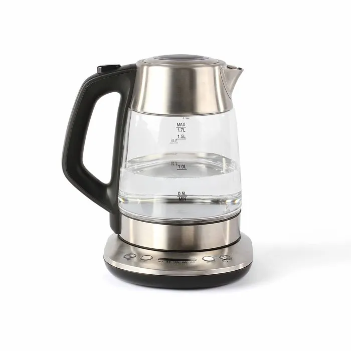 Livoo DOD165 Tetera Hervidor Eléctrico Inalámbrico Gris Temperatura Ajustable Mantenimiento Calor Base 360 Infusor Filtro Apagado Automático 3