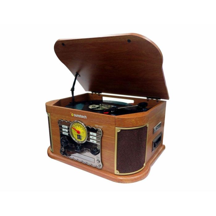 Tocadiscos Sunstech PXRC52CDWD Marrón Madera 5 Tocadiscos Sunstech PXRC52CDWD Marrón Madera 5