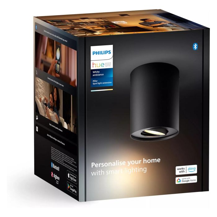 Philips Hue White Amb. Pillar Spot 1flg schwarz 350lm Erweit 2