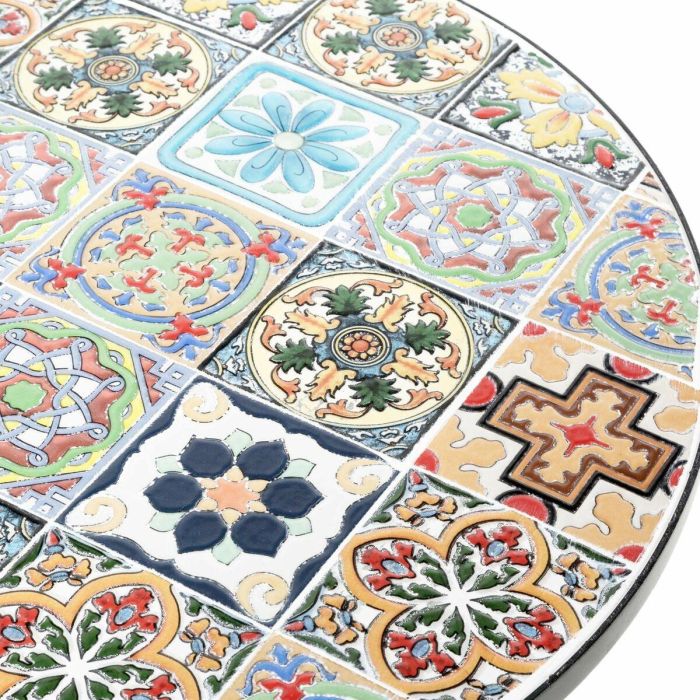 Mesa Auxiliar en Forja Praha Redonda Negro Hierro (Ø 60 cm) 2