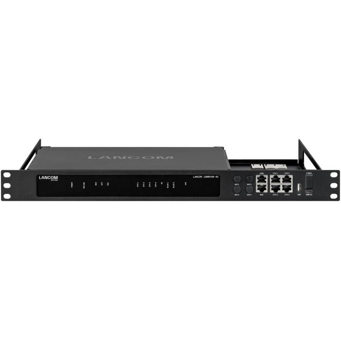 LANCOM Soporte de Montaje Rack Plus blackline 19" para Gateways SD-WAN, Metal Negro