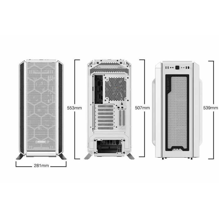 Be Quiet Silent Base 802 Blanco - Caja PC Intercambiable para Flujo de Aire o Silencio con 3 Ventiladores Pure Wings 2 18