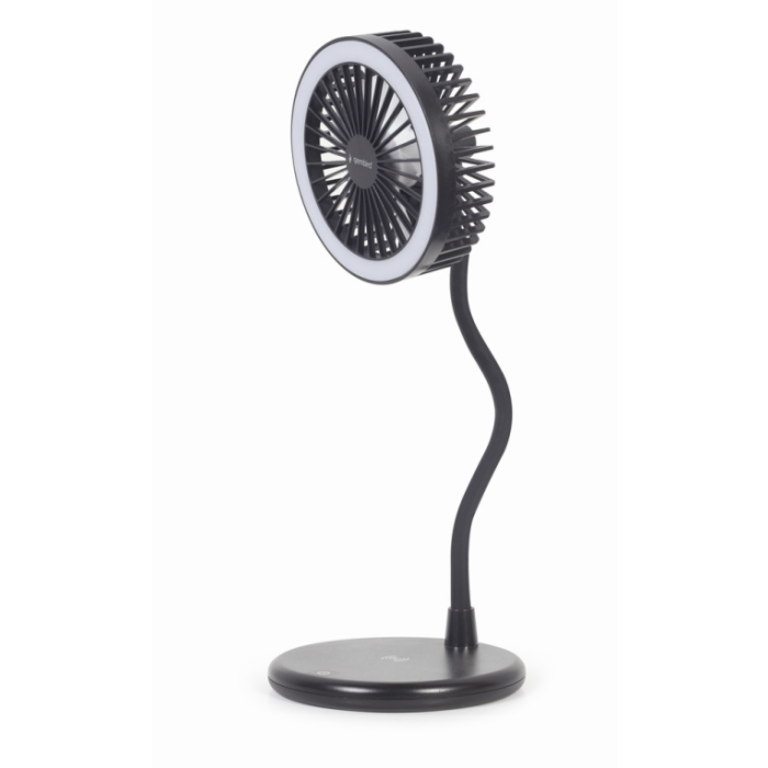 GEMBIRD TA-WPC10-LEDFAN-01 Soporte Cargador Inalámbrico QI 10W Negro