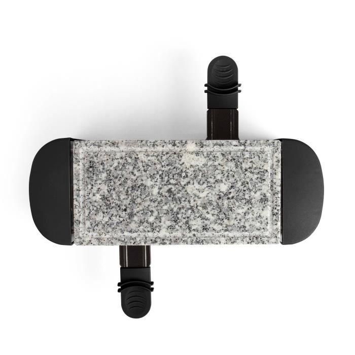 Livoo DOC156N Raclette para 2 personas, 350W, con bandeja de granito extraíble y botón de encendido/apagado 2