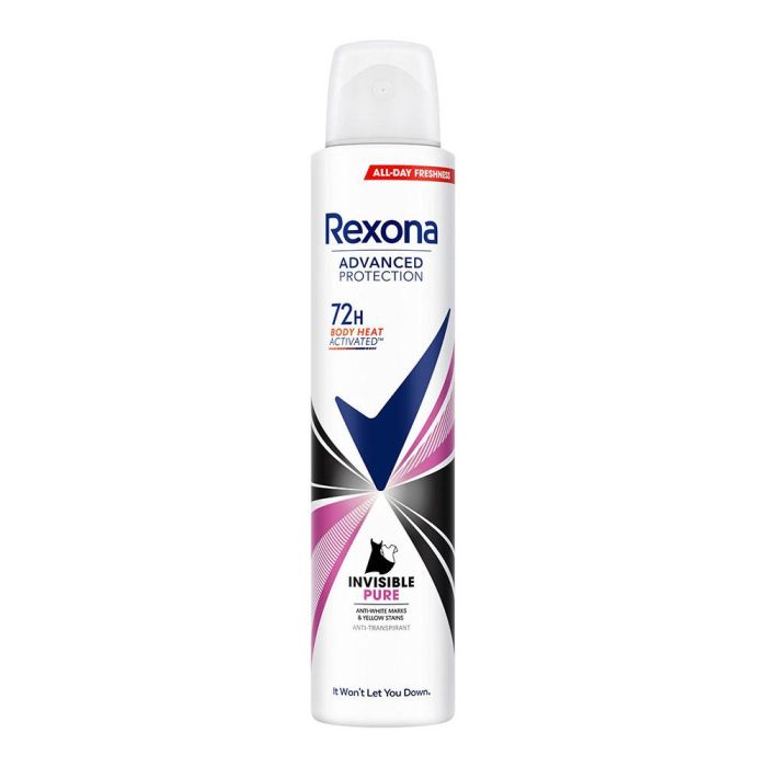 Desodorante rexona spray 200 ml invisible pure