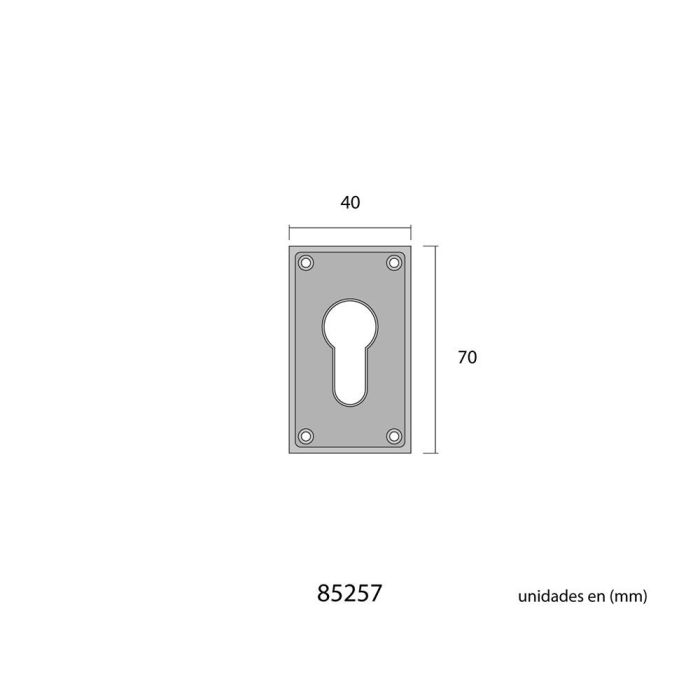 Bocallave 40x70mm latón 2
