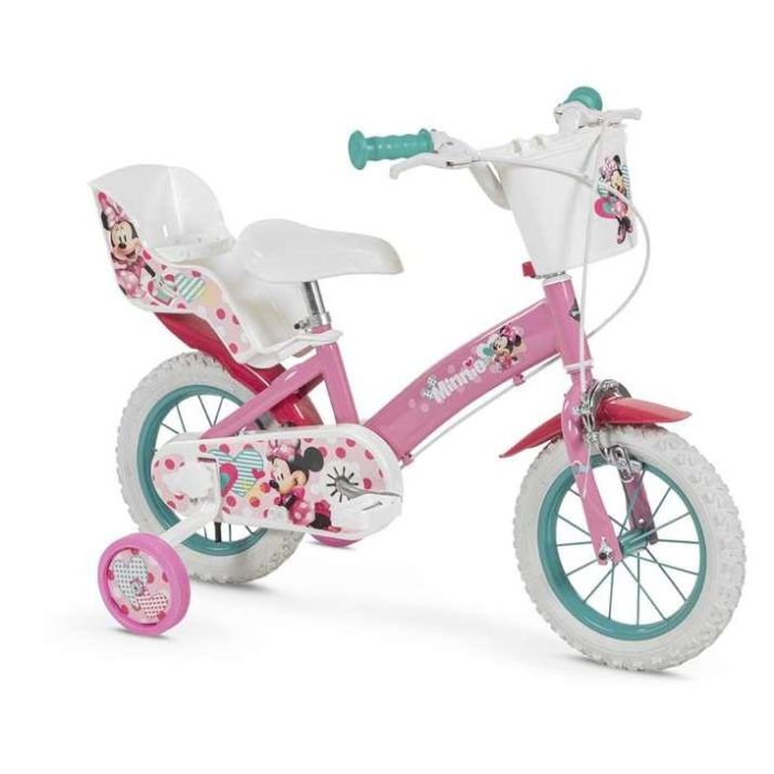 Toimsa 12613 Bicicleta Infantil Minnie Mouse Disney Huffy Rueda 12 pulgadas Oficial Licenciada para Niños y Niñas +3 Años