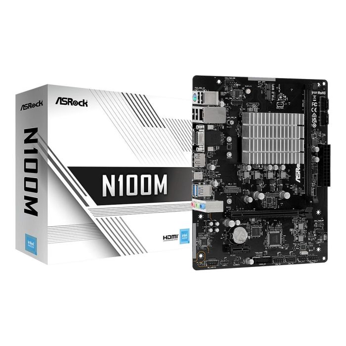 ASROCK Placa Base N100M Intel Processor N DDR4-SDRAM 4