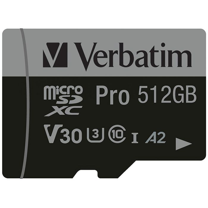 CARD 512GB Verbatim MicroHC Pro Class 10 + Adapter retail 2