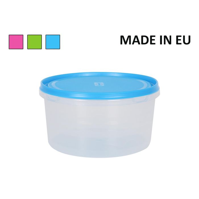 Fiambrera Redonda 2L Colores - Inde (12 Unidades)
