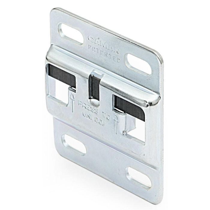 CAMAR Placa Colgador Mueble Bajo Forte 60mm con Sistema Antidescolgamiento y Antivuelco, 10mm Grosor - Hierro Zincado