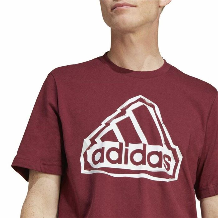 Camiseta de Manga Corta Hombre Adidas Fld Bos Marrón Granate 1