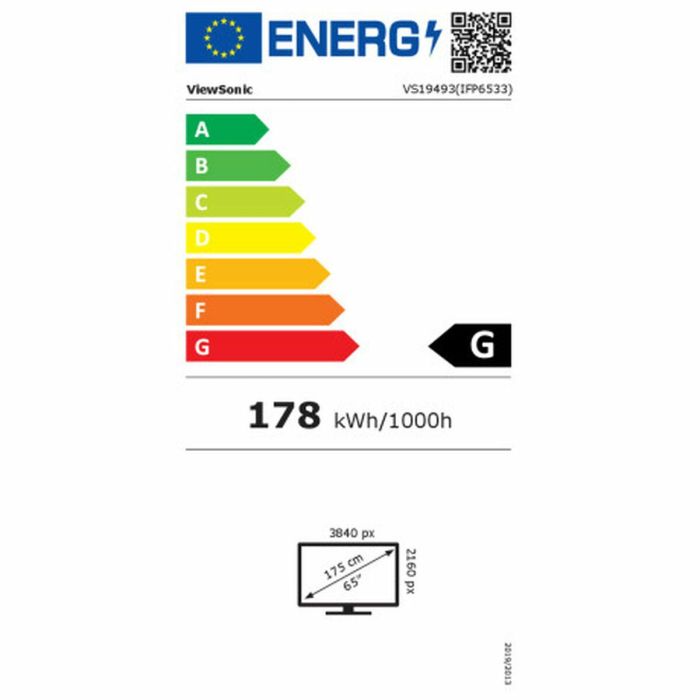 Viewsonic IFP6533-G Pizarra Digital Interactiva 65" 4K UHD, Pantalla Táctil Android, 8GB RAM, HDMI, USB-C, Altavoces, Negro 1 Viewsonic IFP6533-G Pizarra Digital Interactiva 65" 4K UHD, Pantalla Táctil Android, 8GB RAM, HDMI, USB-C, Altavoces, Negro 1