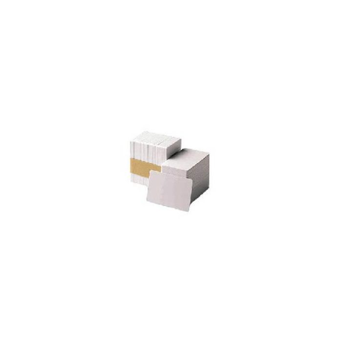 Zebra Tarjetas Blancas PVC Alta Coercitividad - 2.12" x 3.38" - 500 Unidades para Impresoras de Tarjetas