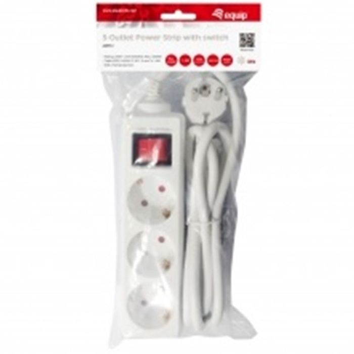 Equip Regleta con 3 Tomas, Cable de 1.5 Metros, Botón de Apagado/Encendido 2 Equip Regleta con 3 Tomas, Cable de 1.5 Metros, Botón de Apagado/Encendido 2