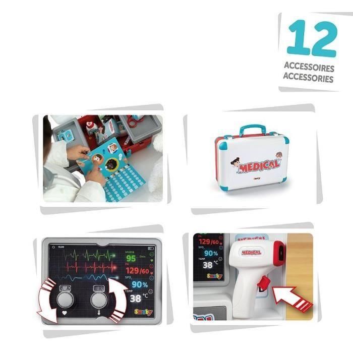 Smoby - Maletín médico - Numerosos accesorios médicos - A partir de 3 años - Fabricado en Francia 1 Smoby - Maletín médico - Numerosos accesorios médicos - A partir de 3 años - Fabricado en Francia 1