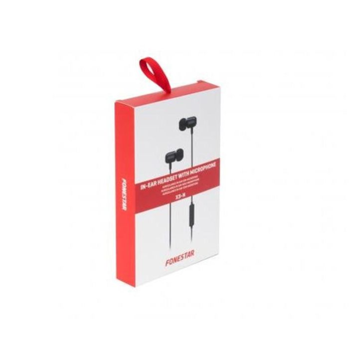 Fonestar Auriculares X3 Intraurales con Micrófono, Control Remoto, Almohadillas de Silicona 3 Tamaños, Negro 1 Fonestar Auriculares X3 Intraurales con Micrófono, Control Remoto, Almohadillas de Silicona 3 Tamaños, Negro 1