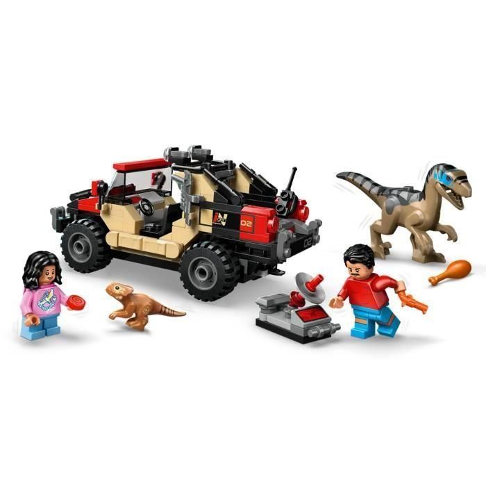 LEGO 76972 Set Jurassic World Huida Todoterreno y Raptor al Acecho con Velocirraptor, Minifiguras y Dinosaurio Bebé. Edad +6 años 3