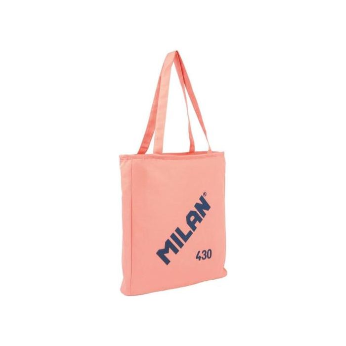 Bolsa Con Asas Milan Tote Bag Dos Cremalleras Serie 1918 Color Rosa 380x360x65 mm