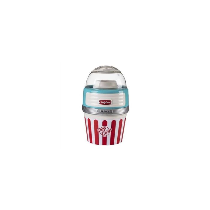 Ariete 2957/01 Máquina de Palomitas Party Time Big Popper Azul, Diseño Retro Años 50, Aperitivo Natural sin Grasas