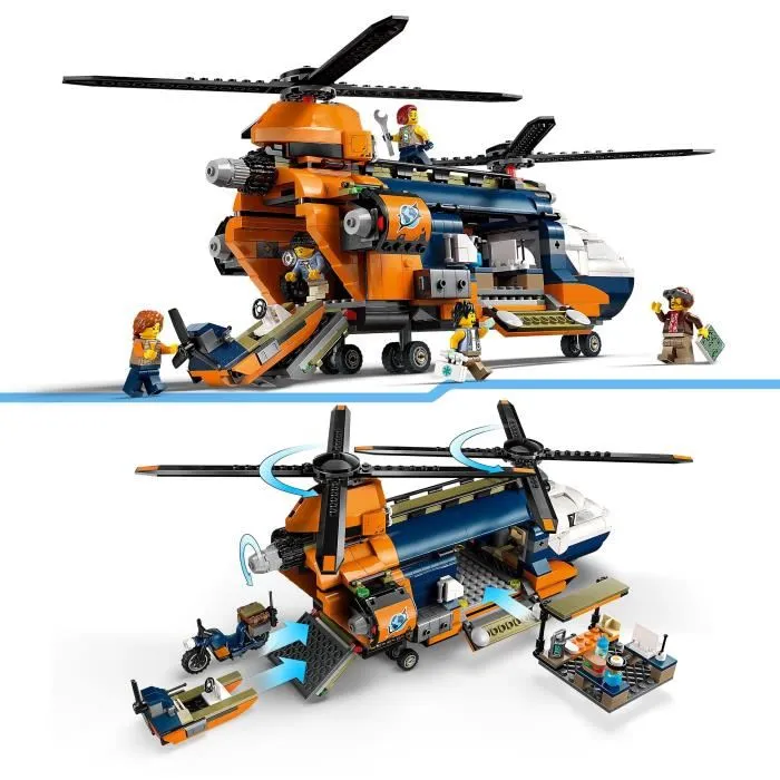 LEGO 60437 Helicóptero del Explorador de la Selva al Campamento Base, Juguete de Construcción para Niños y Niñas de 8 Años 2 LEGO 60437 Helicóptero del Explorador de la Selva al Campamento Base, Juguete de Construcción para Niños y Niñas de 8 Años 2